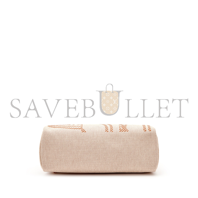 HERMÈS GOLD VACHE HUNTER AND TOILE BRIDES DE GALA HERBAG 31 PALLADIUM HARDWARE (31*26*11.5cm)